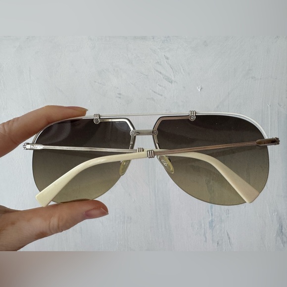 NIB Dior DYJ Light Gold and Ivory Croisette4 Aviator Sunglasses Brand new - Picture 6 of 15